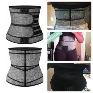 Waist Trainers - 3 prongs, 2 straps, sweat lining